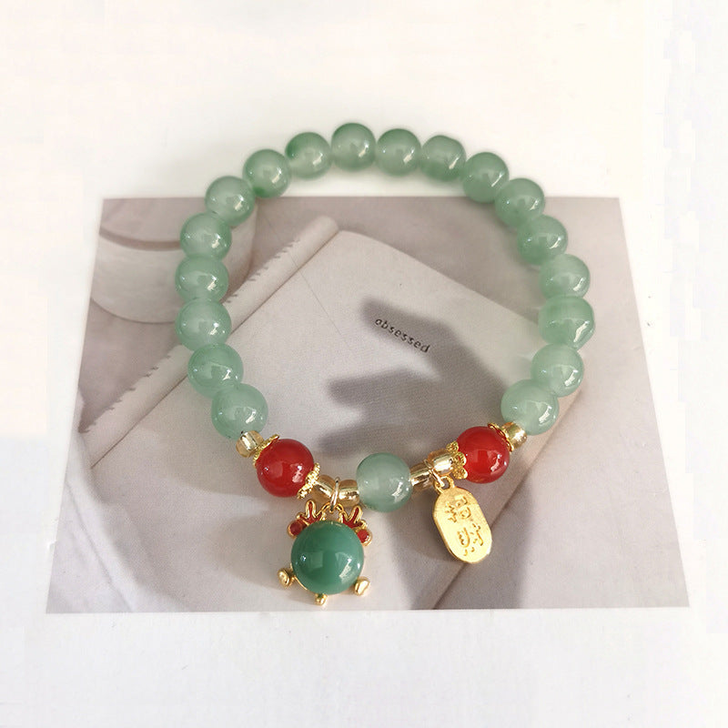 Jade Bead Lucky Fortune Peanut Lotus Bracelets