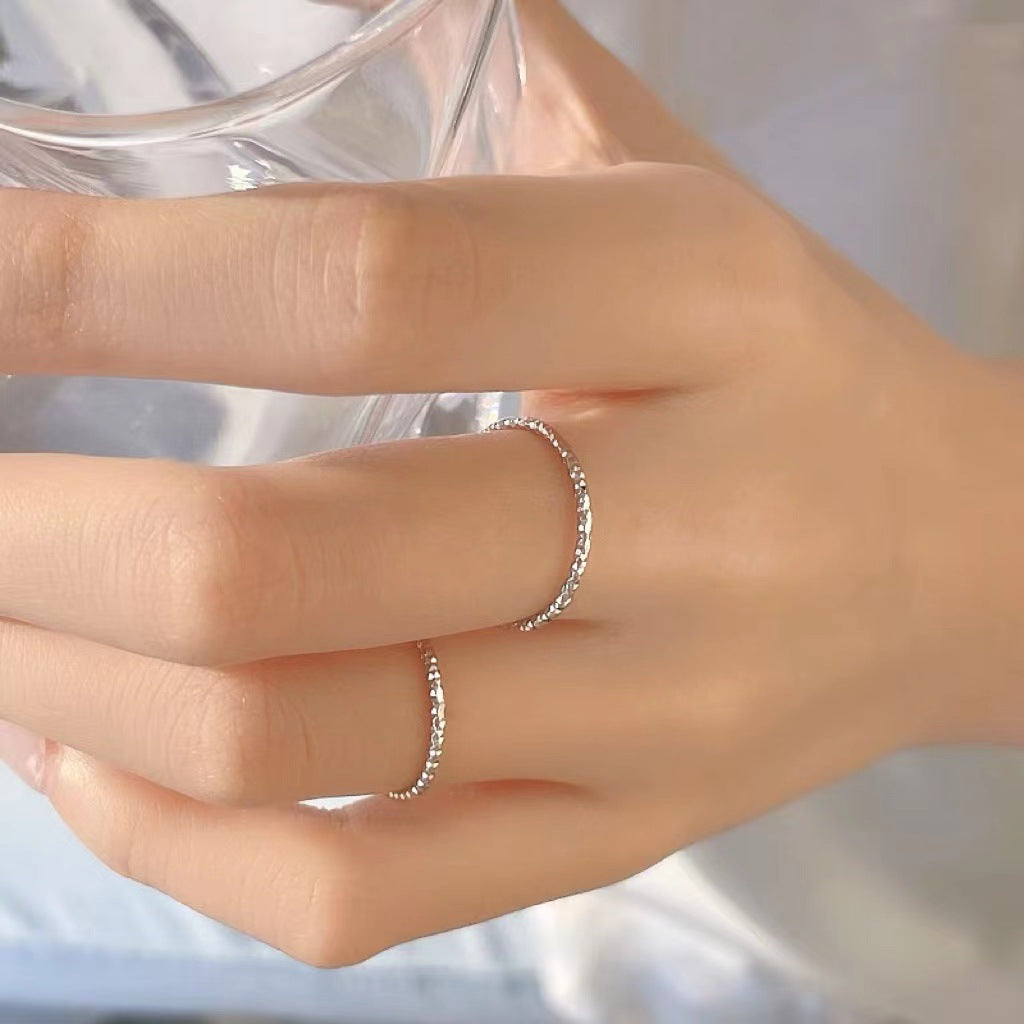 Starry Female Simple Personality Trendy Twin Niche Rings