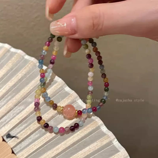 Women's Colorful Beaded High-grade National Light Luxury Bracelets