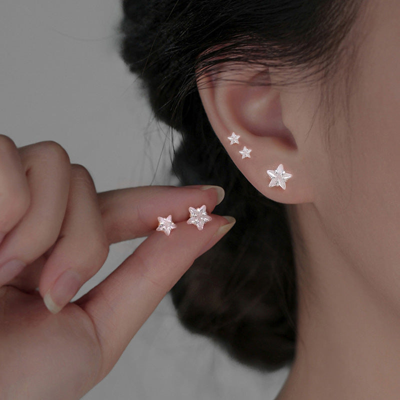 Ear Cheap Night Market Stall Five-pointed Bone Stud Earrings