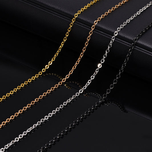 Stylish Gold Steel Color O-shaped Chain Necklaces