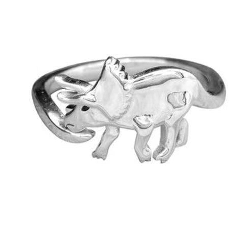 Triceratops Open Dinosaur Tyrannosaurus Female Adjustable Rings