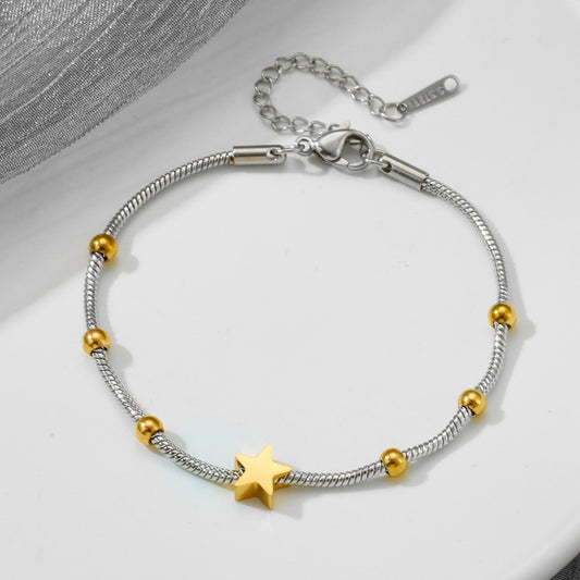 Women's Stainless Steel Gold Gold-plated Fashion Wristband Bracelets
