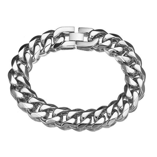 Men's Popular Ornament Titanium Steel Stainless Six-sided Grinding Jewelry Buckle Necklaces