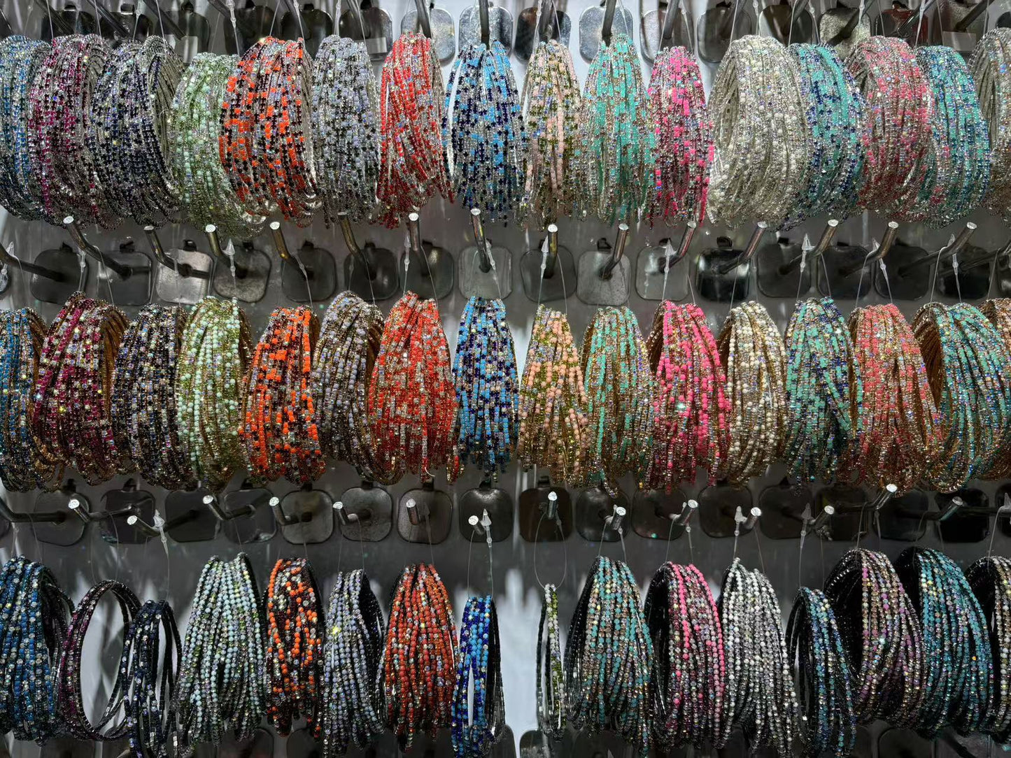 Claw Chain Single Row Rhinestone Extremely Fine Elastic Tennis Gold-plated Bracelets