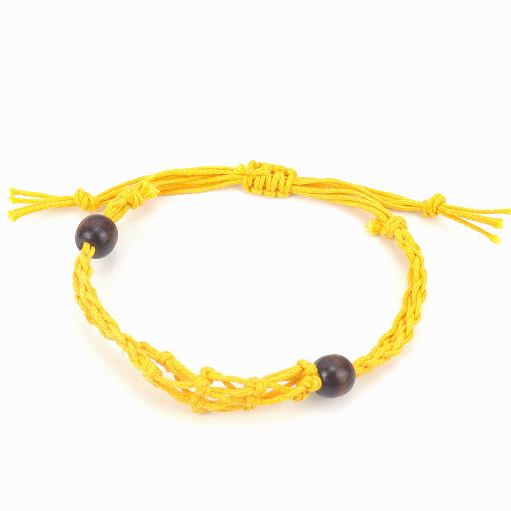 Hand-woven Net Pocket Wrist Adjustable Telescopic Bracelets