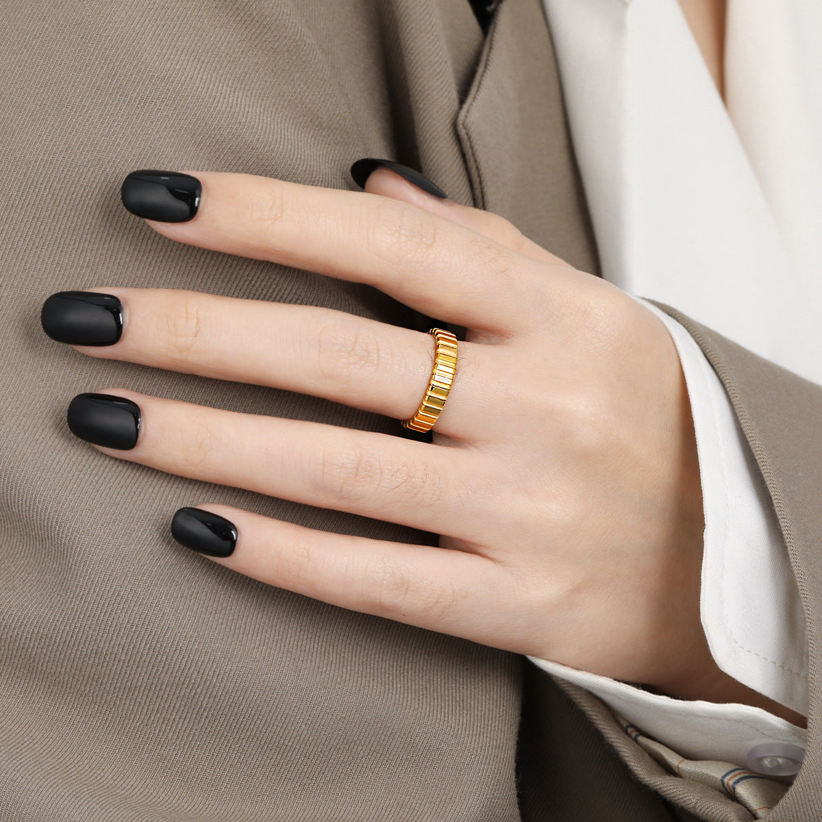 Titanium Steel No Fading High-grade Design Rings