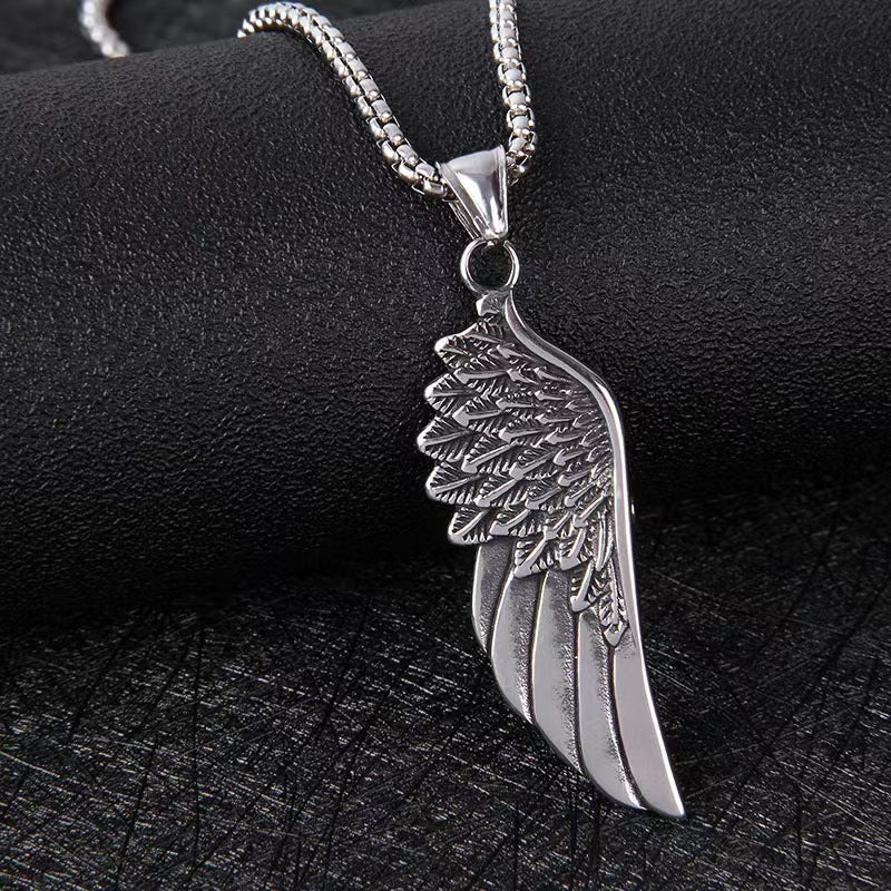 Women's & Men's Wings Titanium Steel Summer Hip Hop Necklaces