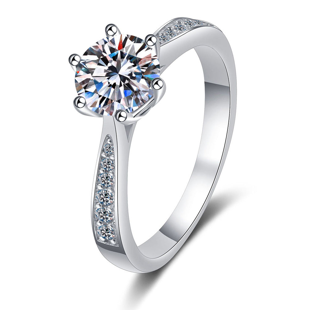 Sterling Sier Color Moissanite Karat 2 Rings