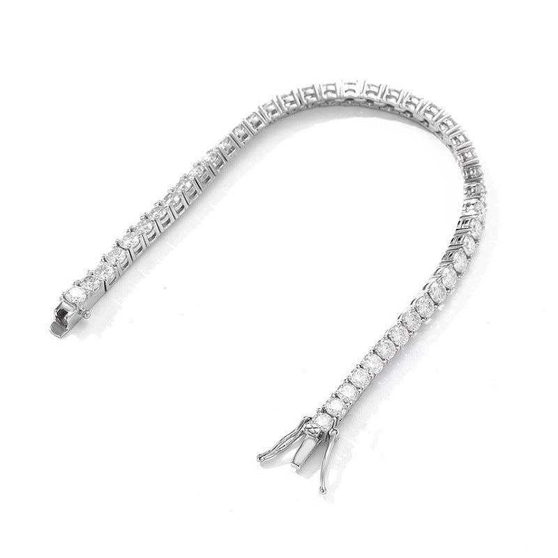 Moissanite Simple Elegant Single Row Full Bracelets