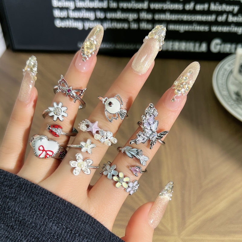 Fish Geometric Open Female Special Interest Light Ring