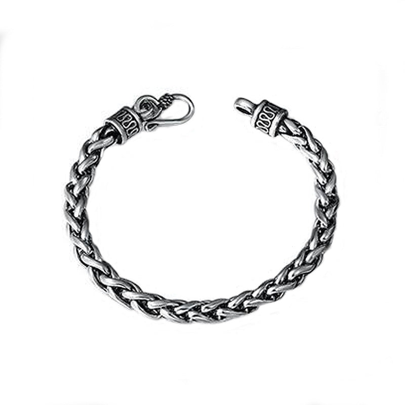 Men's Imitation Thai Sier Vintage Trendy Single Simple Unique Bracelets