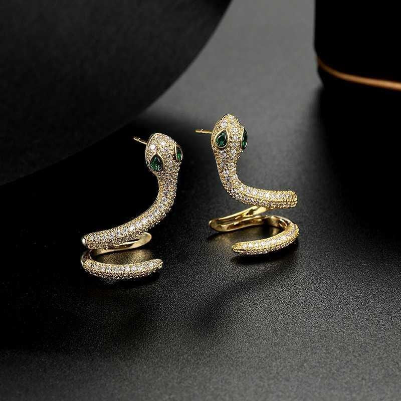 Snakelike Winding Ear Bone Integrated Clip Earrings
