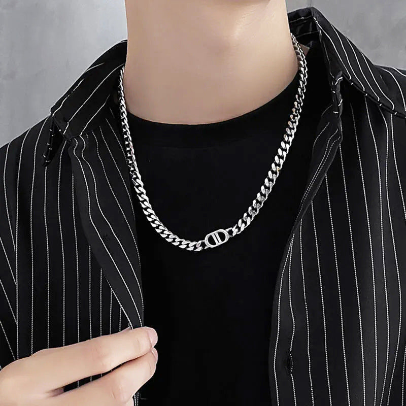 Chain Pairs Letter Trendy Hip Hop Necklaces