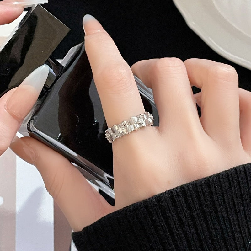 Twist Weave Ancient Brushed Open Personality Rings