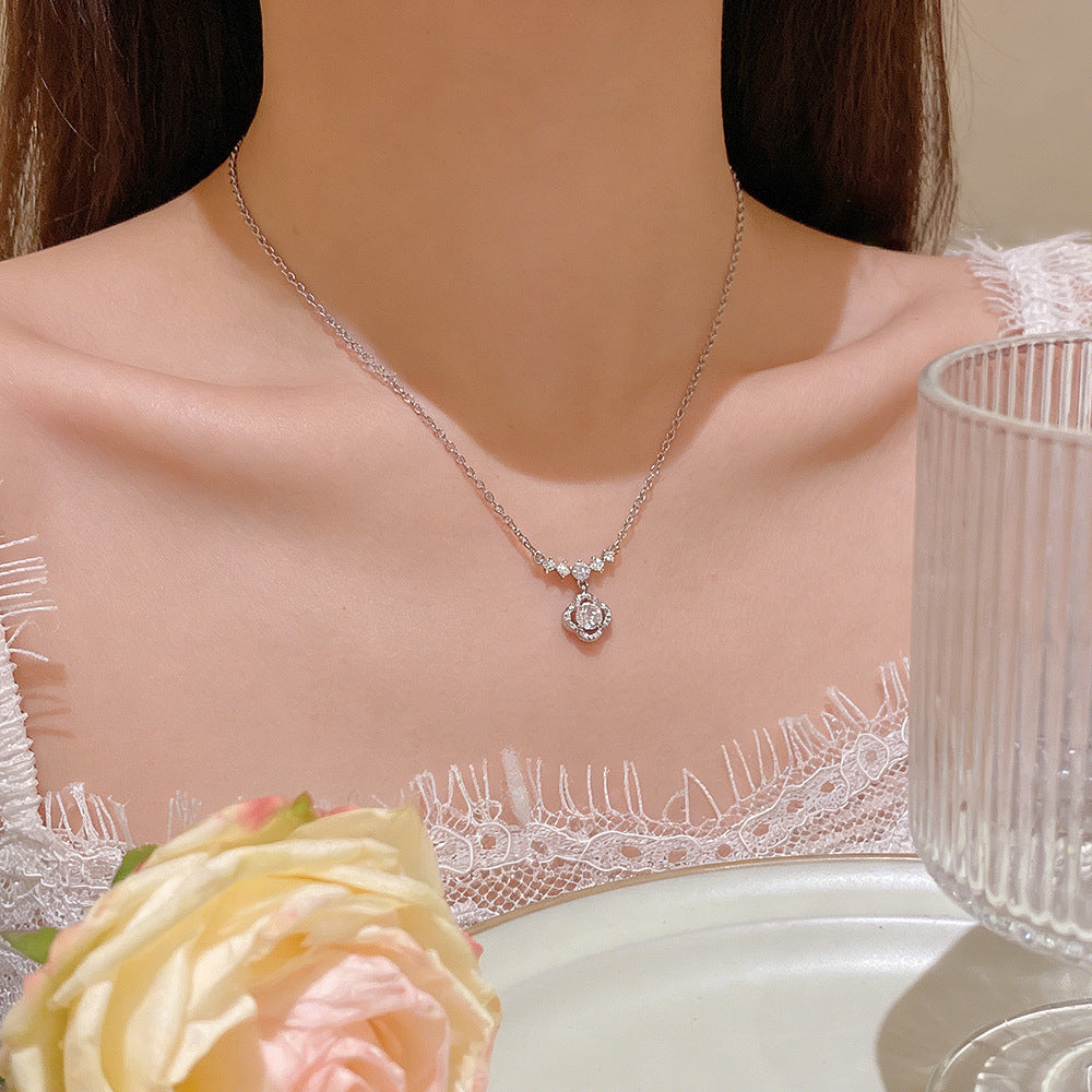 Women's Flash Zircon Artsy Design Exquisite Versatile Necklace
