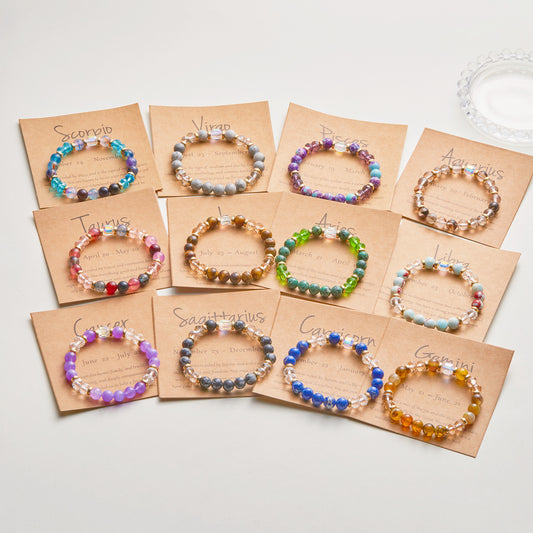 Constellation Color Natural Stone Crystal Paper Bracelets