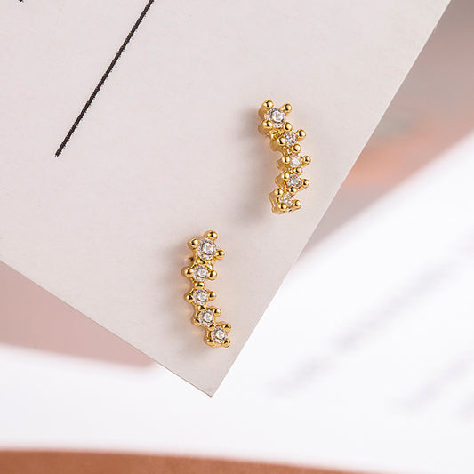 Women's Trendy Star Small Gang Drill Delicate Ear Simple Earrings