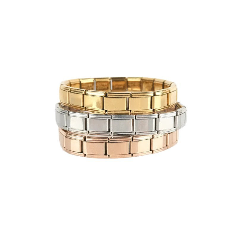 Steel Italian Module Can Be Random Combination Spliced Bracelet