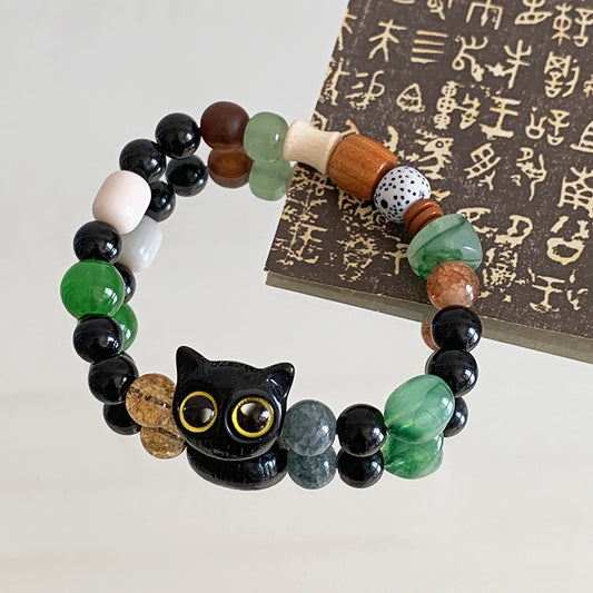 Style Bodhi With Ebony Cat Male Female Personality Bracelets