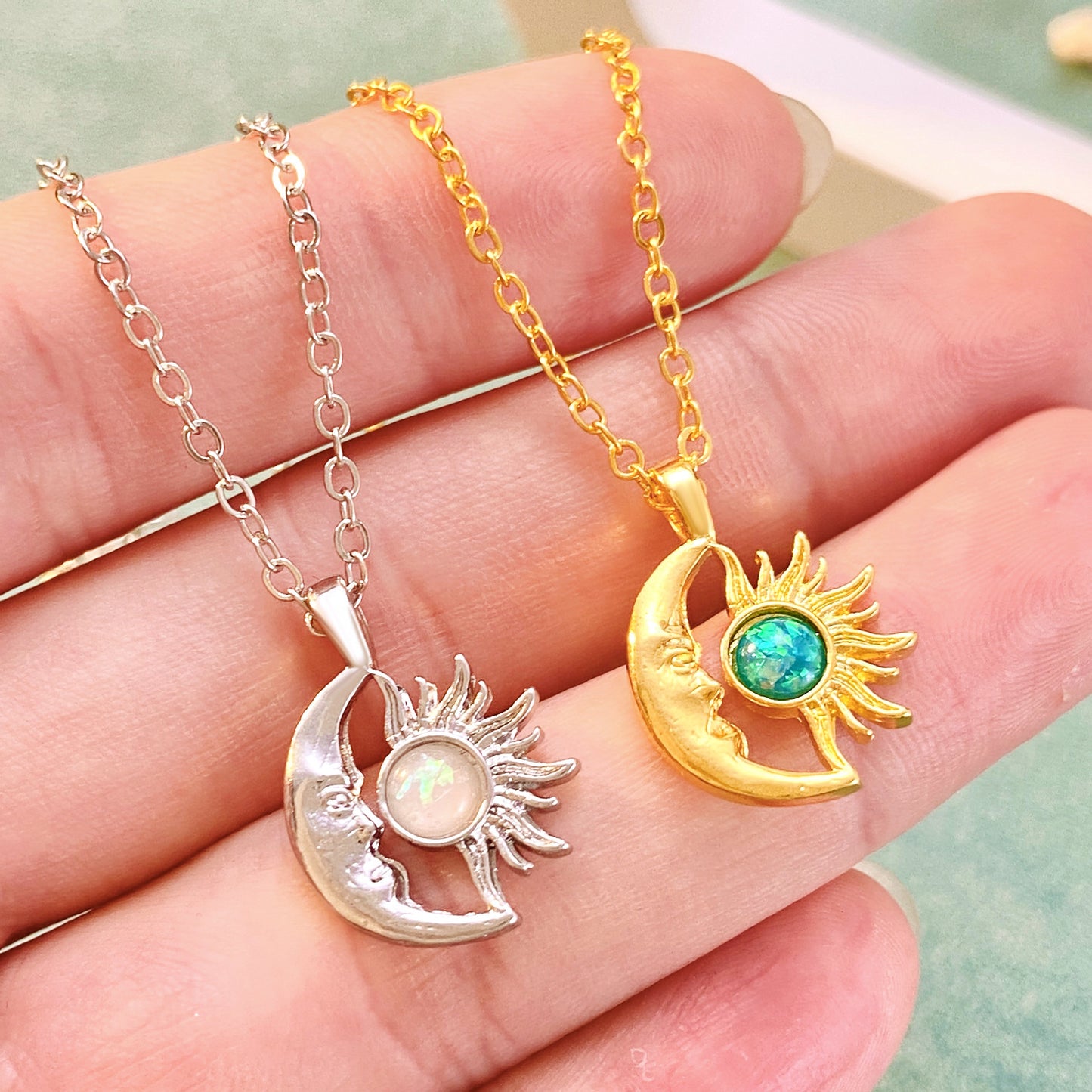 Sun Moon Female Style Personalized Design Pendants