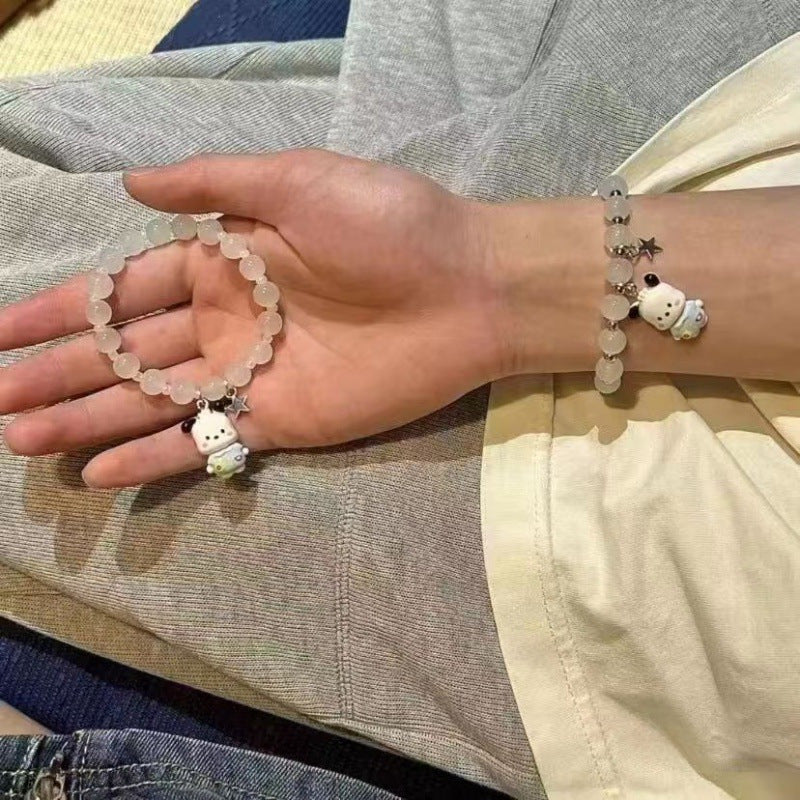 Limited Mori Style Lily Crystal Popcorn Bracelet