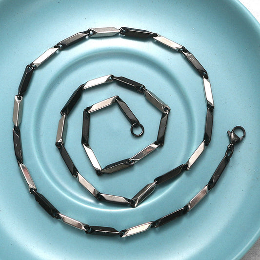 Titanium Steel Diamond Melon Seeds Chain Hip Hop Necklaces