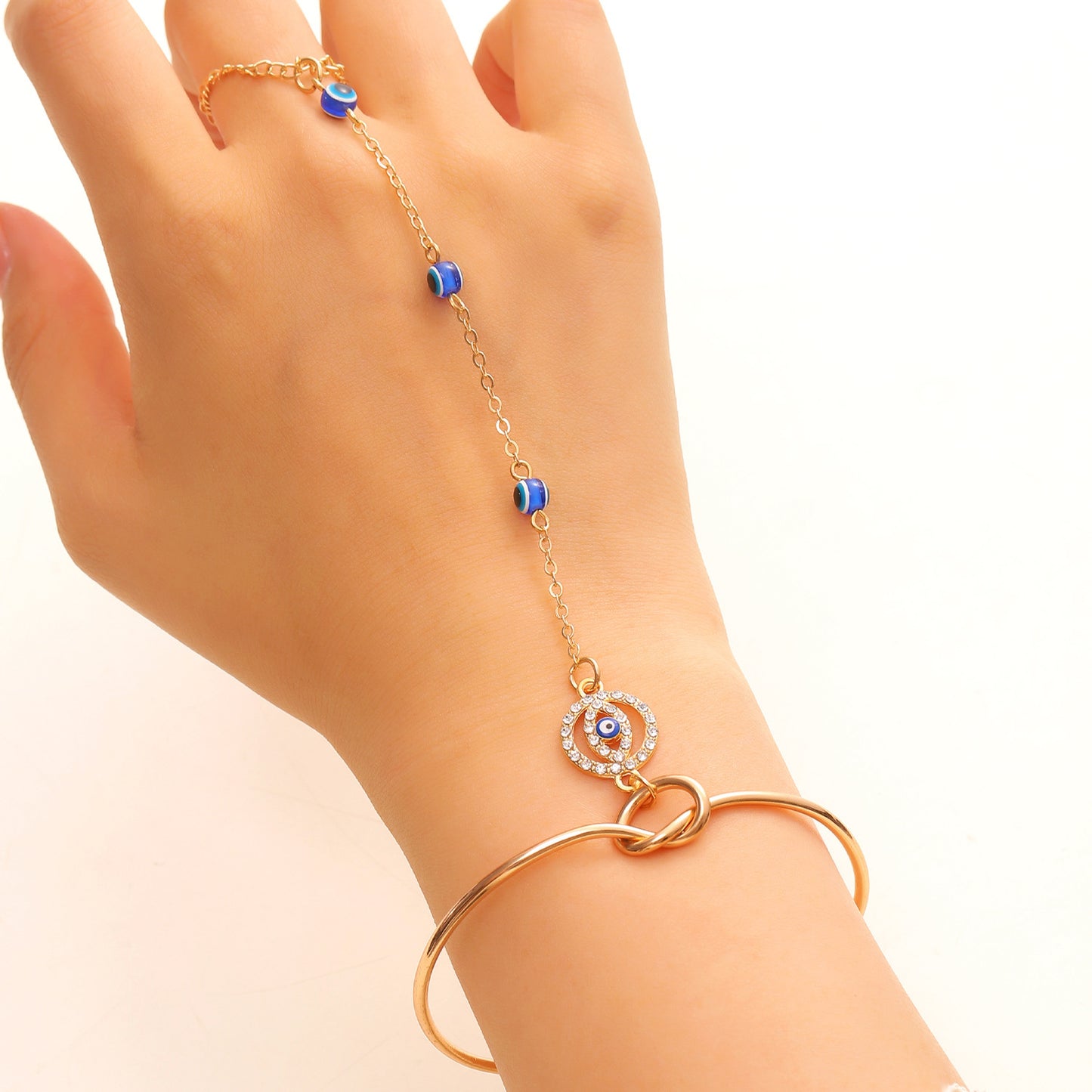 Butterfly Love Pearl Finger Hip Hop Exaggerated Bracelets