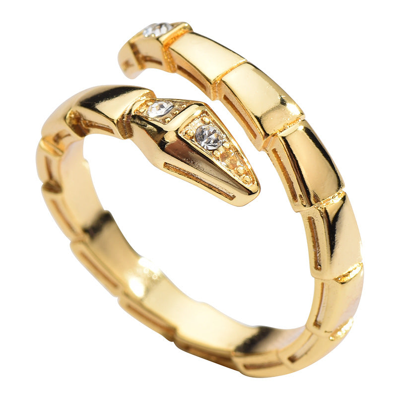 Personalized Snake Bone Open Versatile Creative High Sense Ring