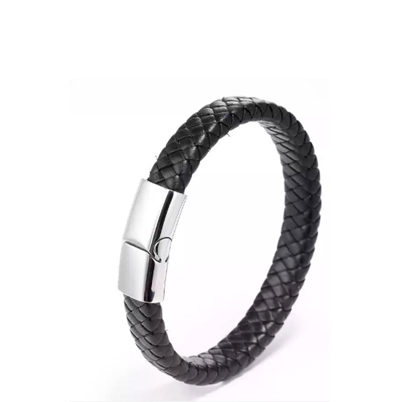 Men's Cattle Leather Hot Fashion Magnetic Snap Bracelets