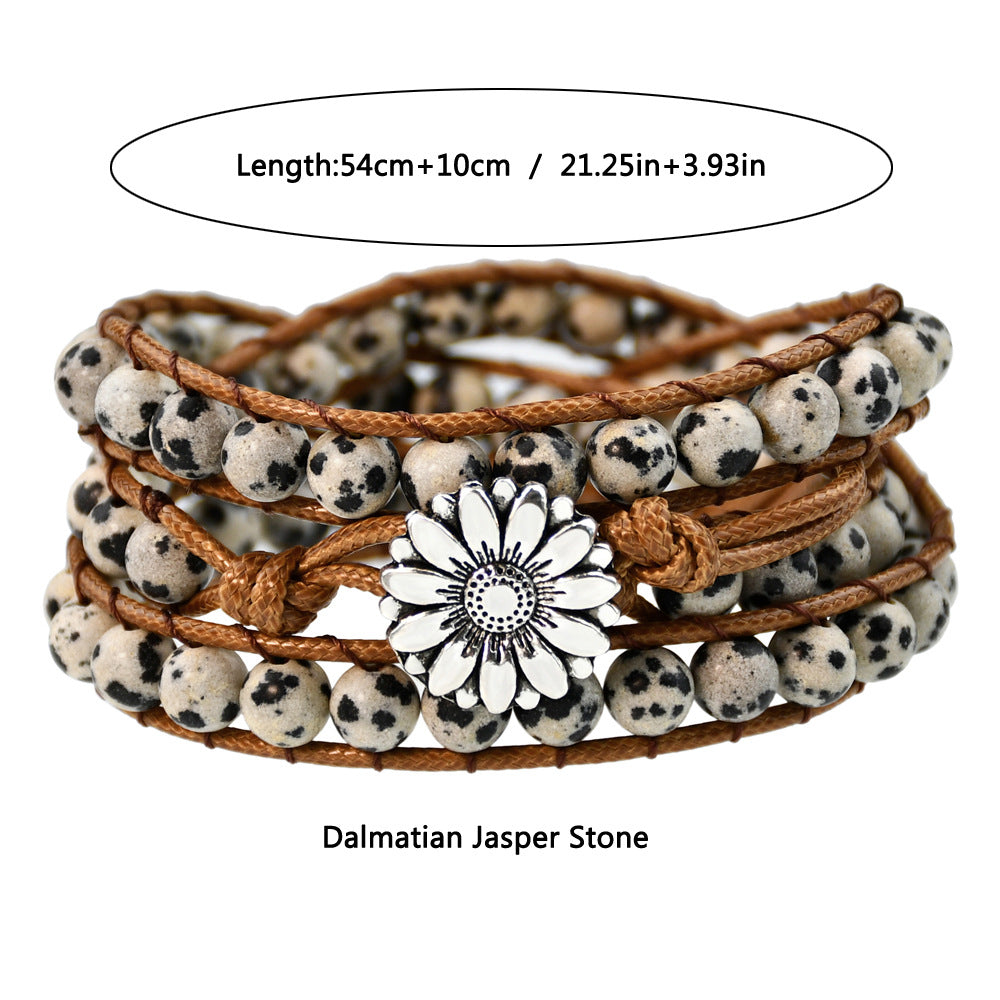 Women's Stone Hand Weaving Bohemian Style Winding Bracelets