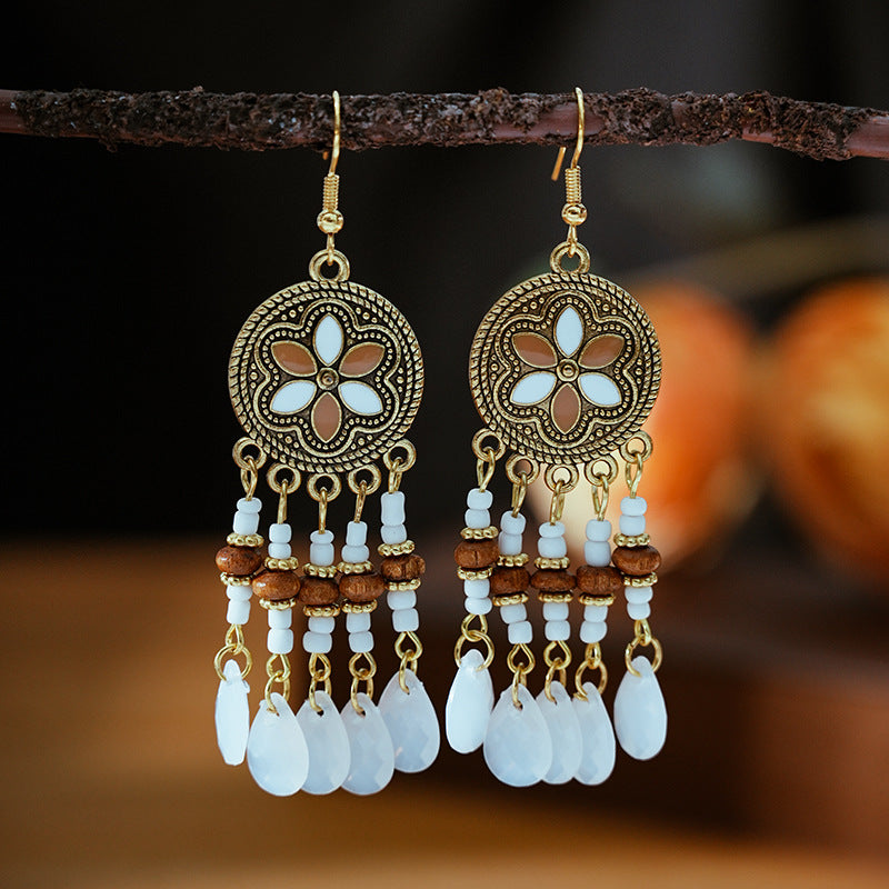 Color Bohemian Water Drop Your Daisy Earrings