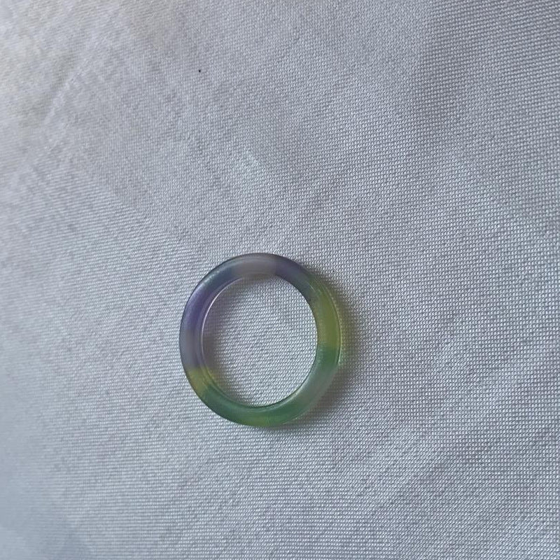 Trendy Retro Color Resin Commuter Fine Index Ring