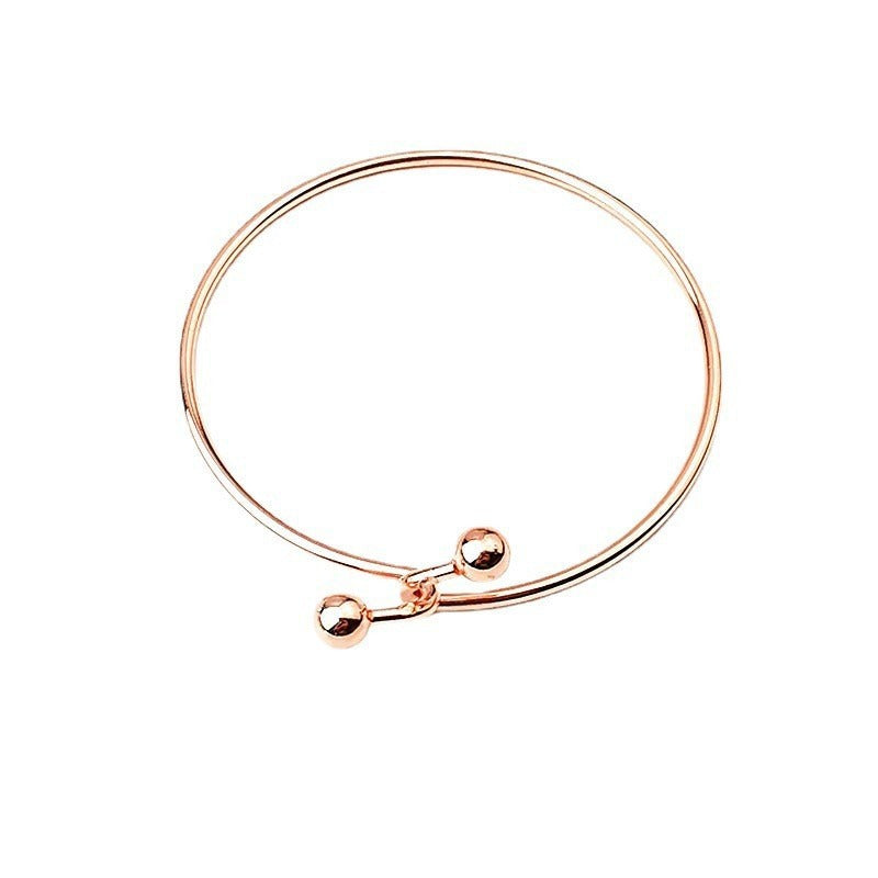 Style Temperament Wild Double Bead Buckle Personality Bracelets