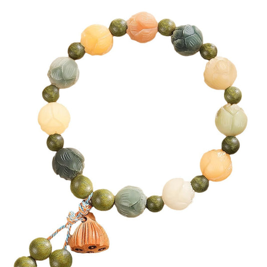 Plants Agate Wealth Lucky Lotus Bodhi Bracelets