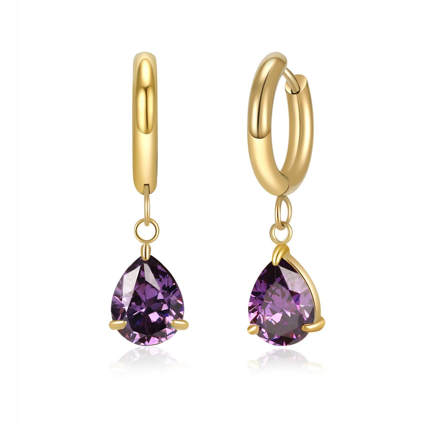 Titanium Steel Zircon Coil Small Ear Earrings