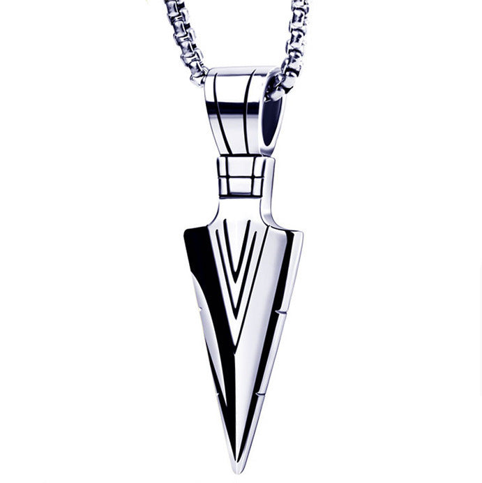 Men's Korean Style Arrow Short Keel Chain Necklaces