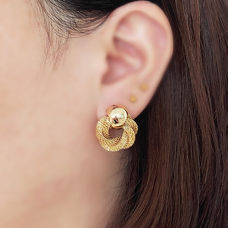 Autumn Real Gold Plating Classic Style Earrings