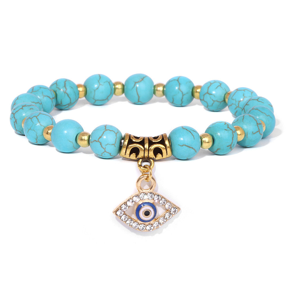 Women's & Men's Natural Stone Beads Female Devil's Eye Bracelets