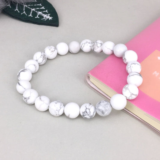 Natural White Turquoise Brazil Imported Stone Bracelets