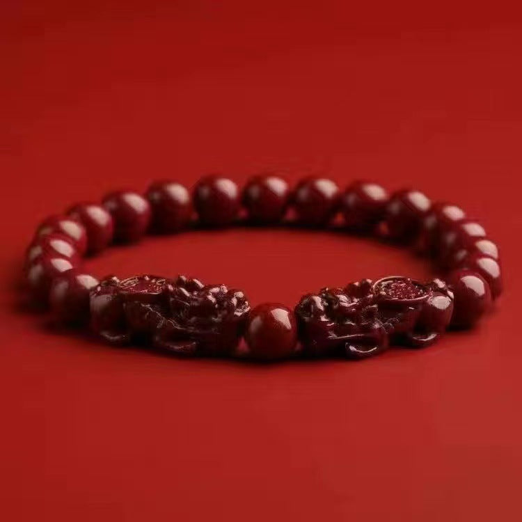 Men's Cinnabar Life Purple Gold Sand Buddha Bracelets