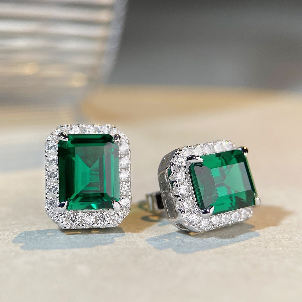 Women's High Carbon Diamond Full Live Earrings
