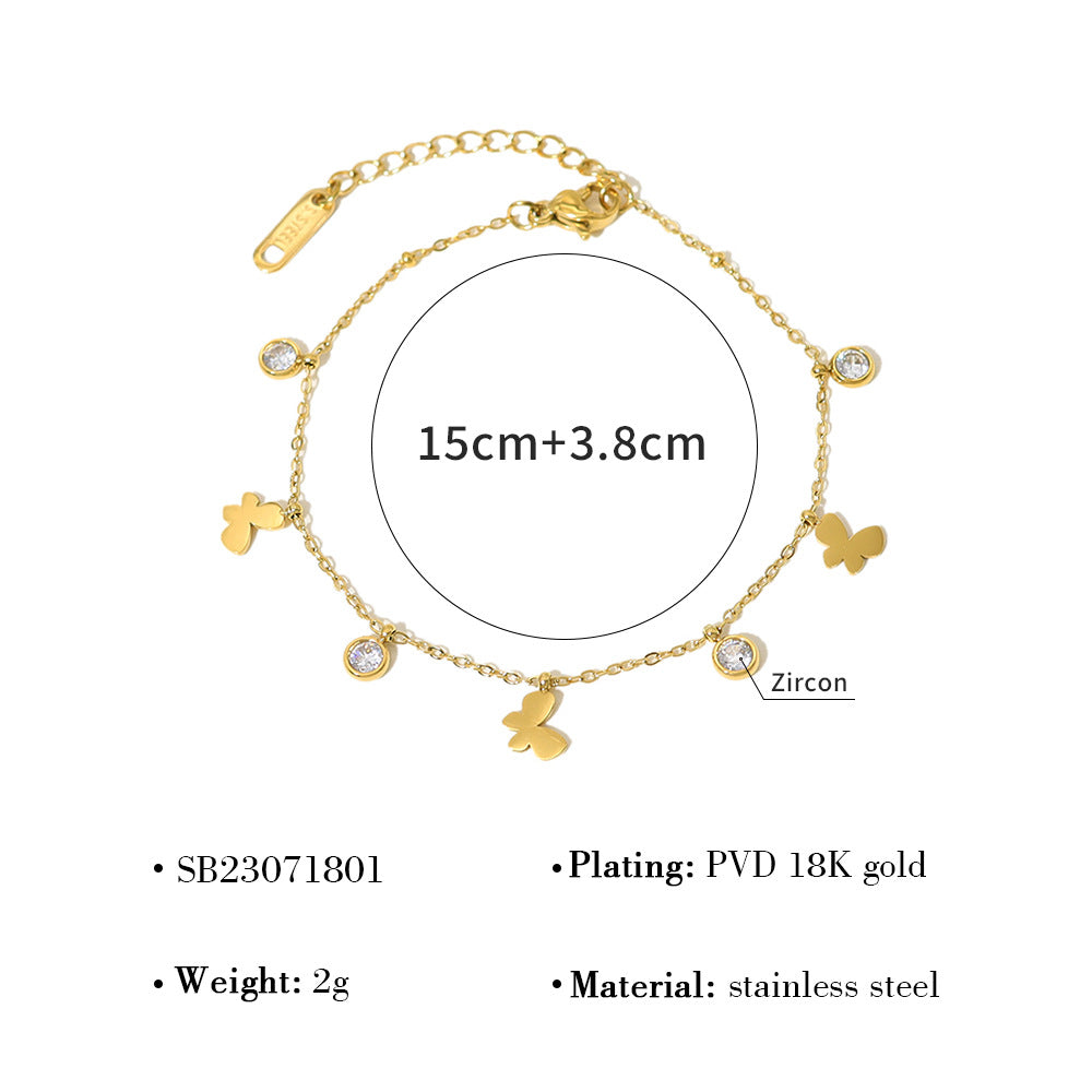 Women's Beach Metal Flower Moon Diamond Suit Bracelets