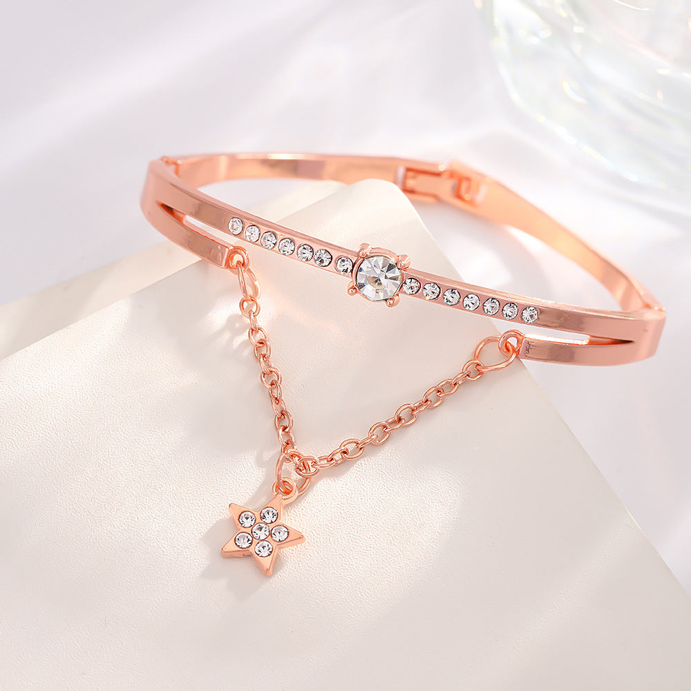 Diamond Female French Style Cold Rose Bracelet