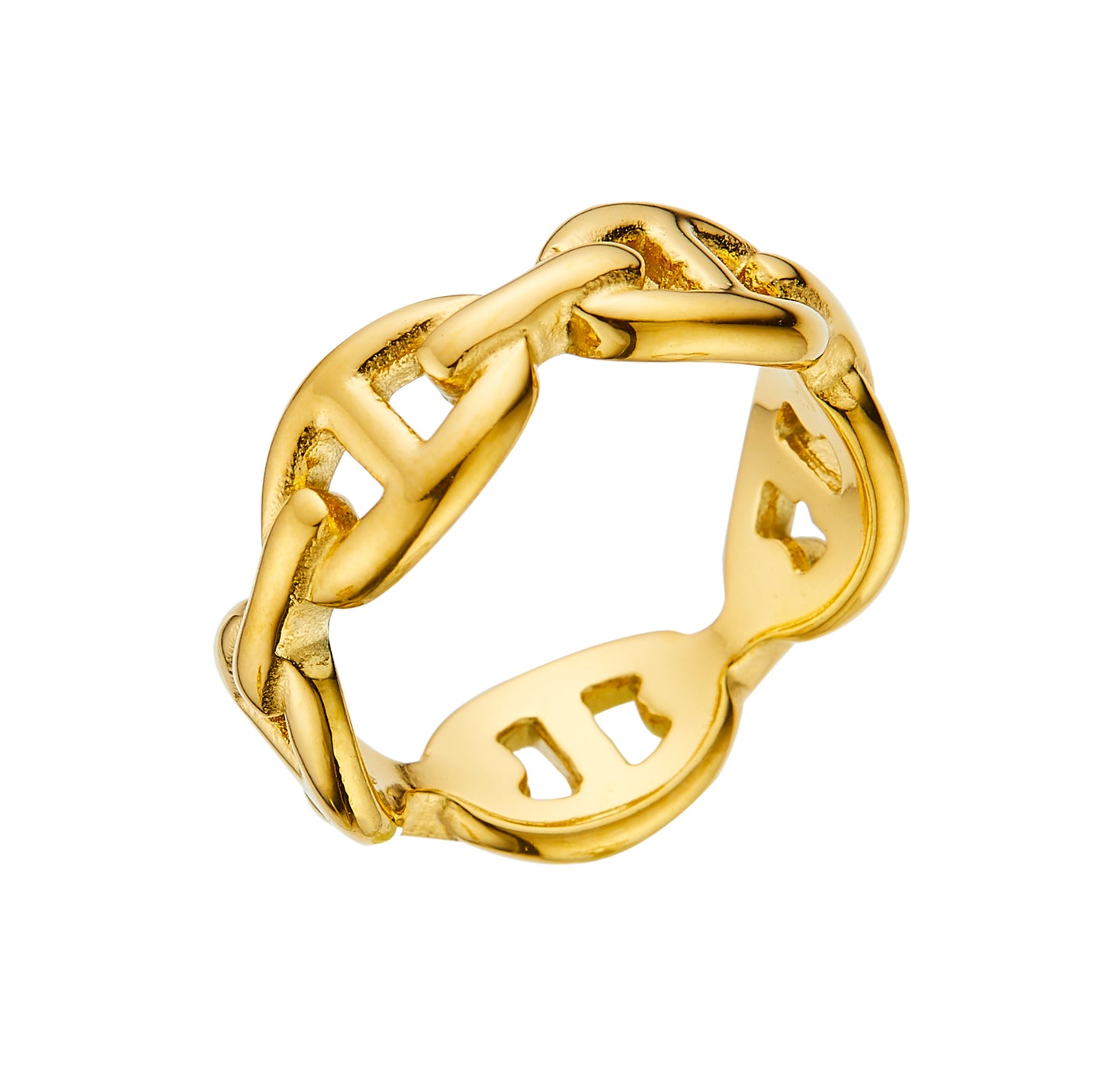 Design Chain Cold Wind Hollow Pig Rings