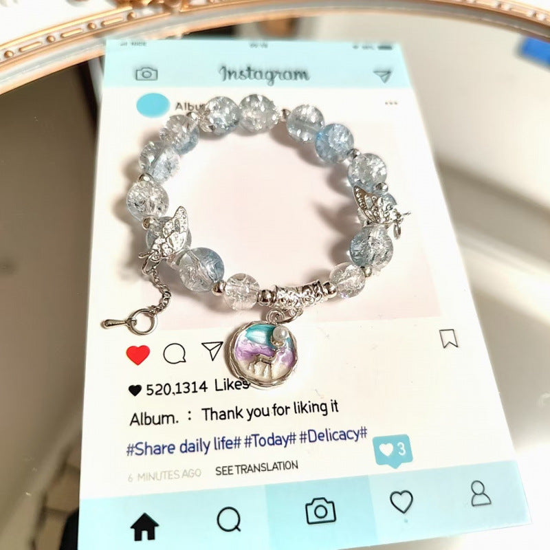 Moon Glazed Female Design Simple High Sense Versatile Bracelet