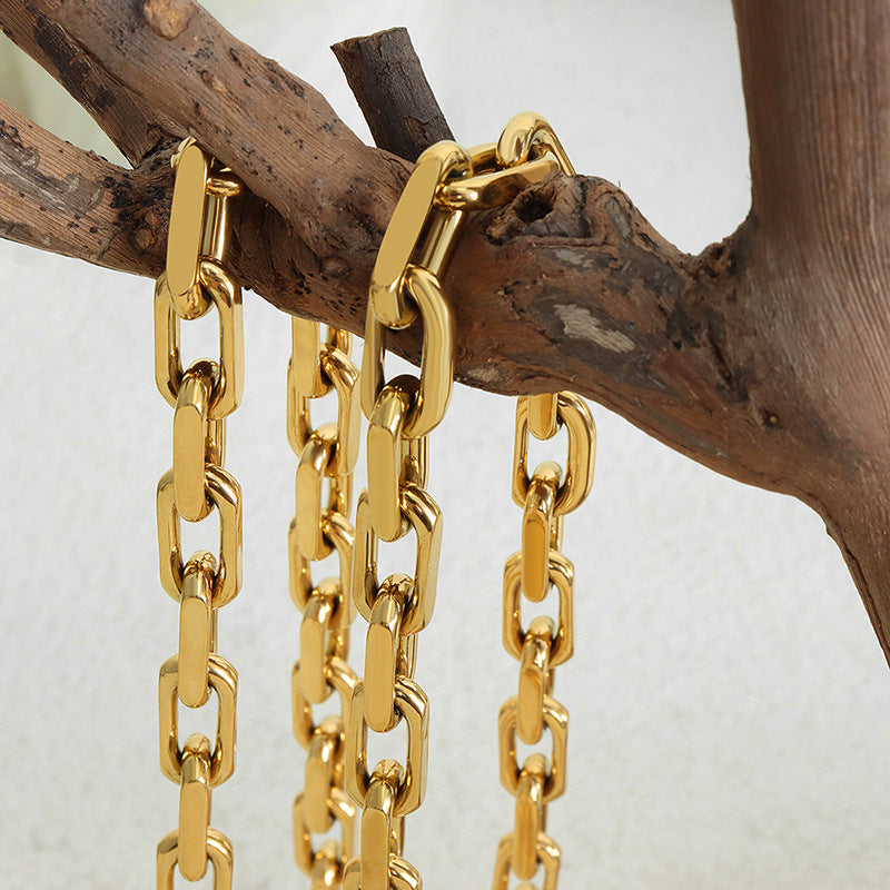 Women's & Men's Chain Trendy Versatile Personality Stainless Steel Bracelets