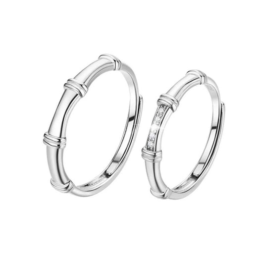 Women's & Men's Style Bamboo Joint Couple Simple Design Index Rings