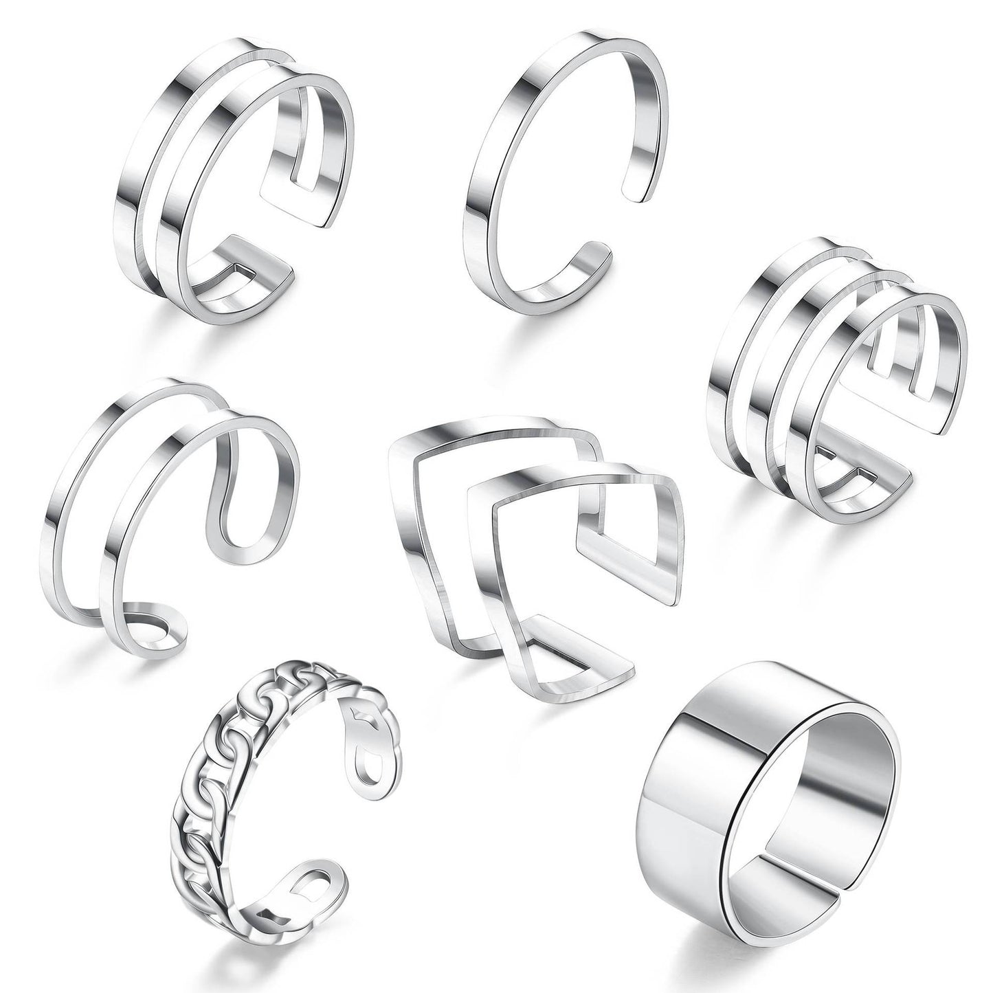 Adjustable Titanium Steel Popular Stainless Couple Rings