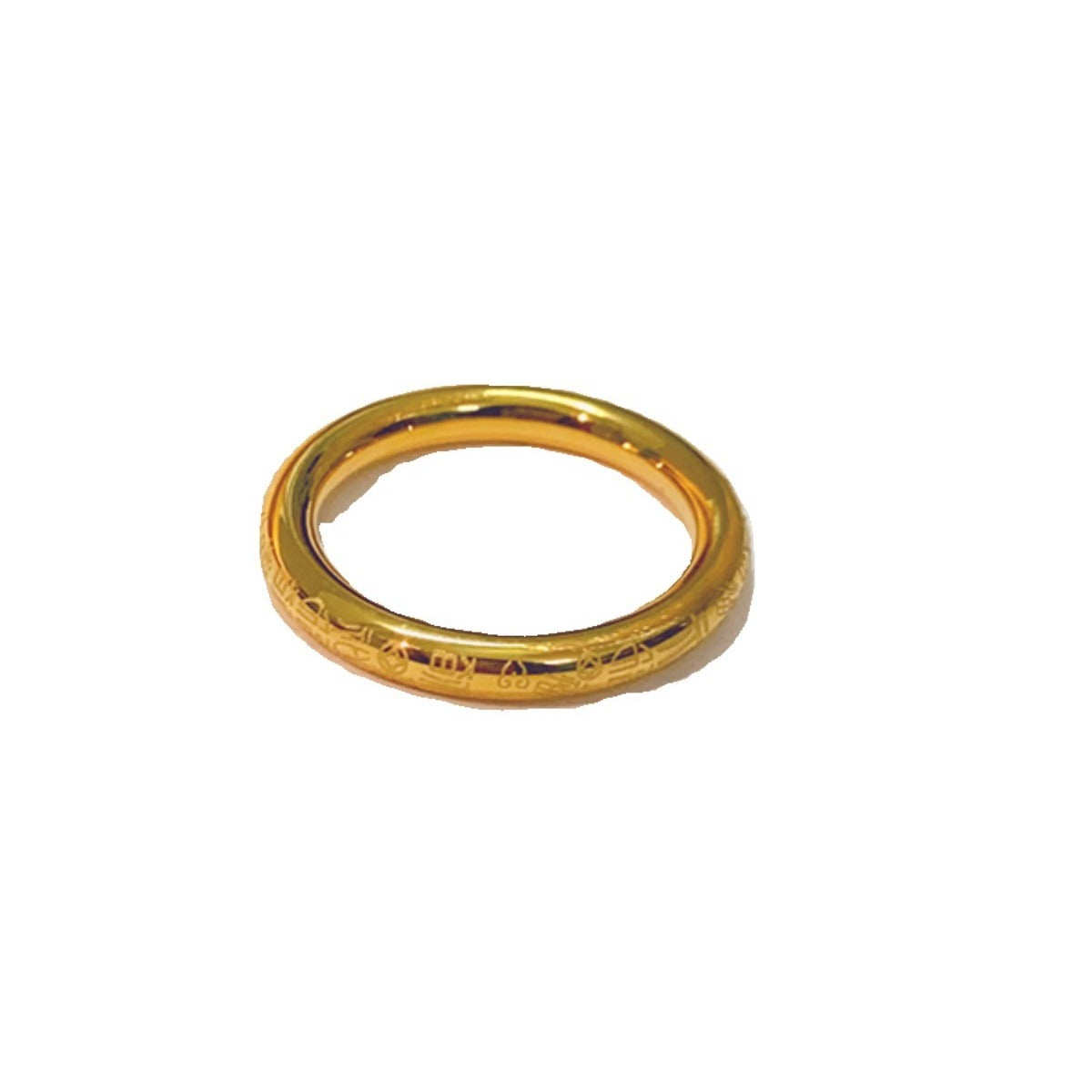 Chinese Style Fu Character Simple Niche Bag Rings